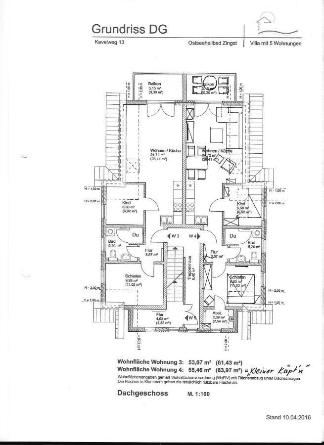 Ferienwohnung Kavelweg 13 Whg 4 - Kleiner Käptn Ostseeheilbad Ostseeheilbad Zingst Exterior foto